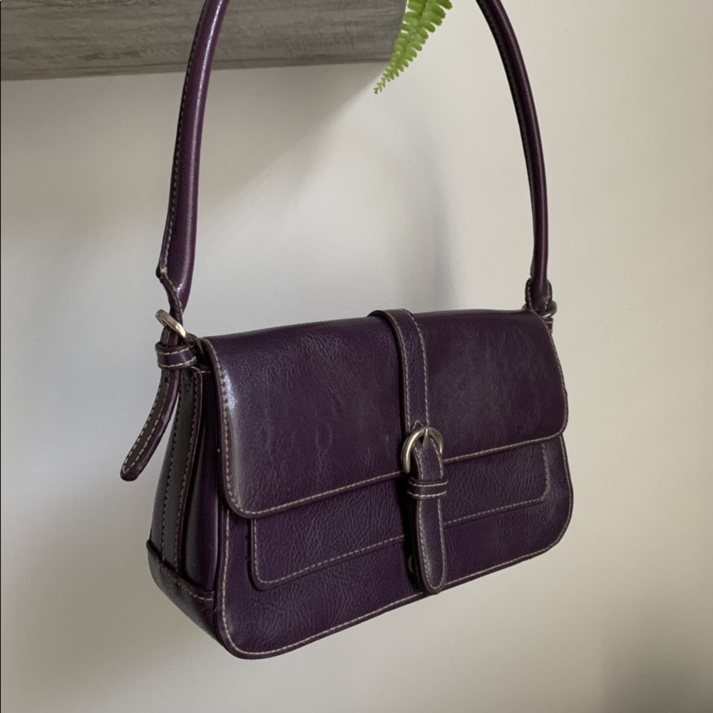 AMANDA SMITH Purple Satchel Handbag